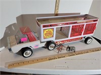 Buddy L wild animal circus truck & trailer toy
