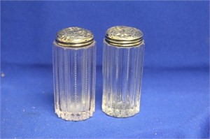 Pair of Sterling Toop Cylinder Container