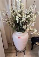 V - DECOR VASE, STAND & FAUX FLOWERS (D3)