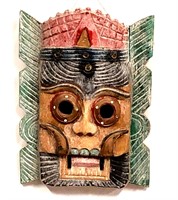 Handmade Thai Folk Art Carved Wood Mask