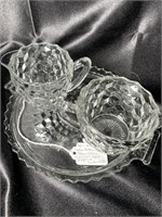 VTG Jeannette Glass Cream & Sugar Set