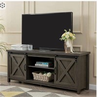 GAZHOME Modern Farmhouse TV Stand with Sliding