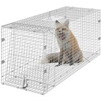 VEVOR Live Animal Cage Trap, 50" x 20" x 26" Human