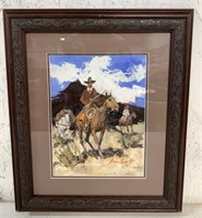 Framed James Colt Western Painting/Print?