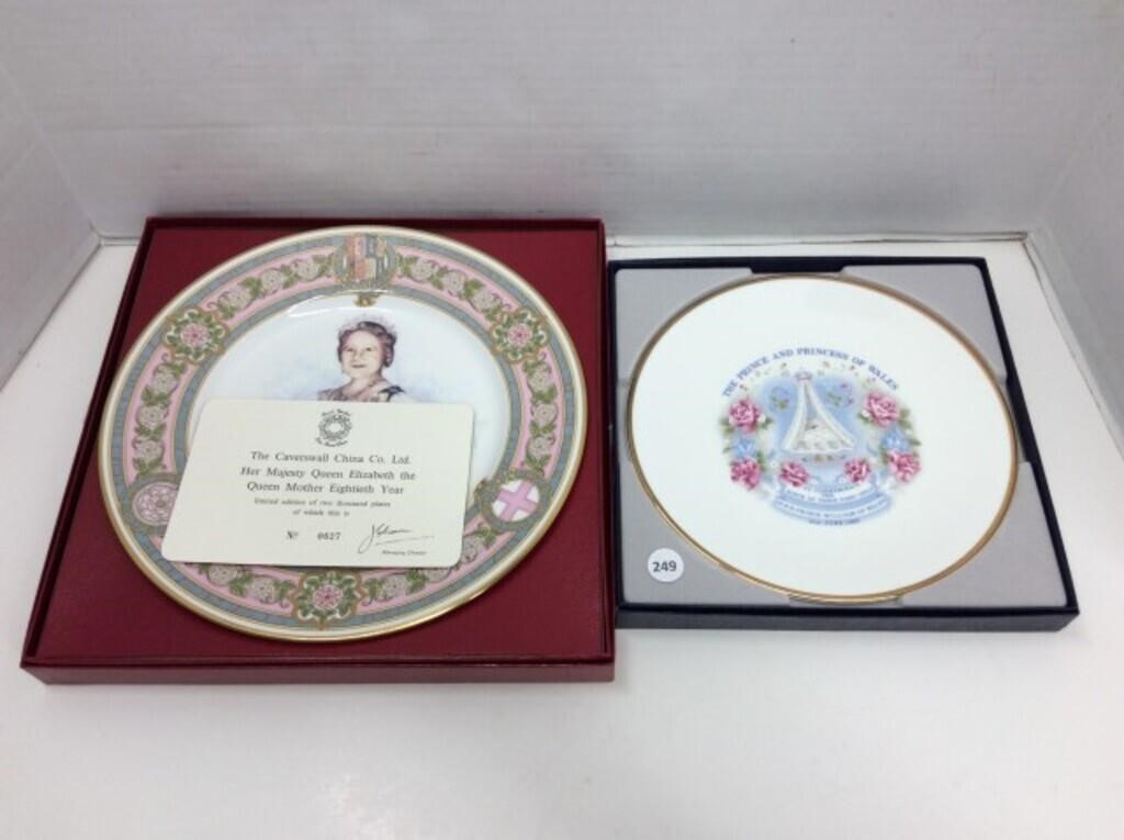 2 Royalty Plates - Queen Mother’s 80th Birthday,