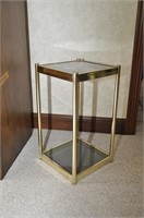 Brass and Glass End Table