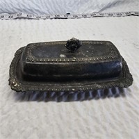 Old Silver Plate Butter Dish