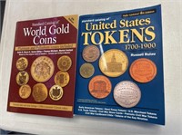LOT OF 2 BOOKS WORLD GOLD COINS & US TOKENS