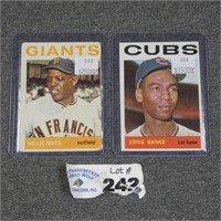 1964 Ernie Banks & Willie Mays Baseball Cards