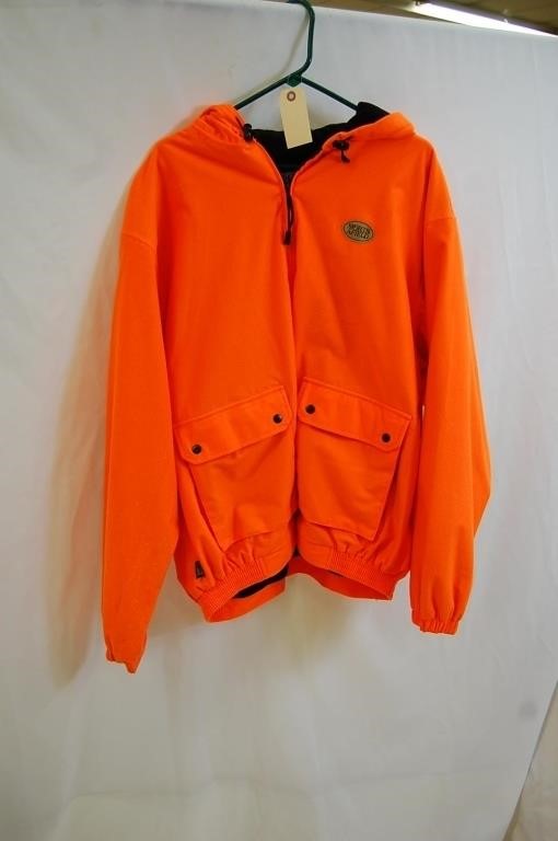 Sports Afield Safety Orange Jacket W/ Hood-Size XL