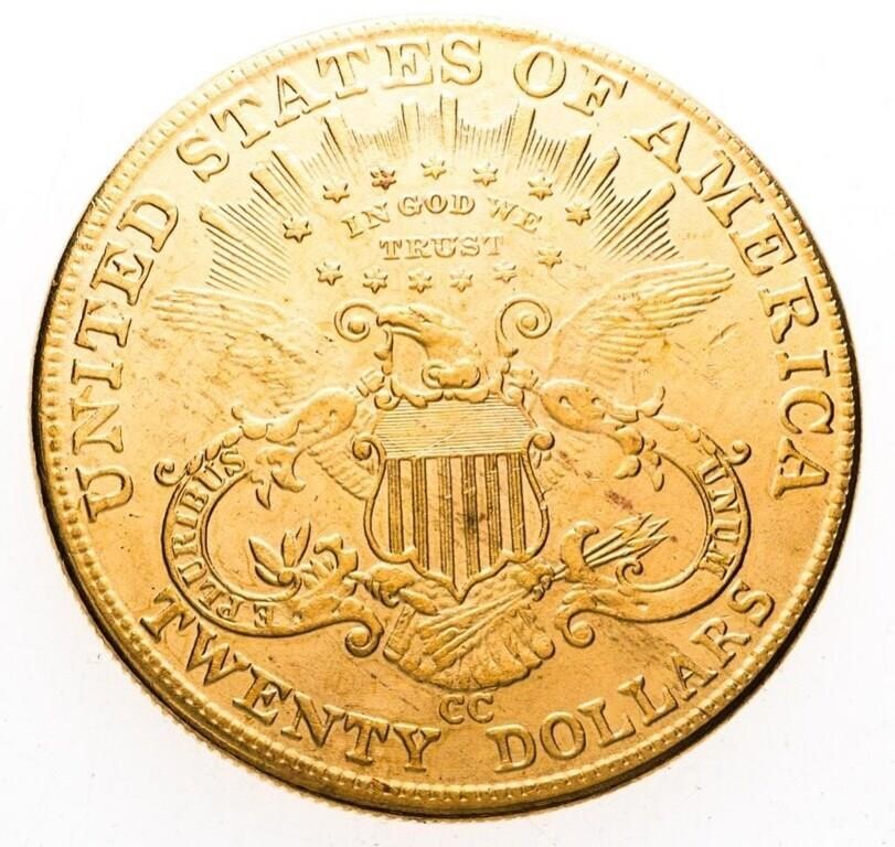USA 1885 $20 Gold Plated Replica Coin