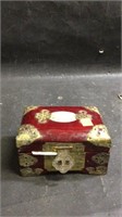 Small Jewelry Box With Foreign Coins