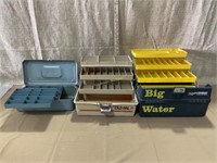 3- vintage tool or tackle boxes