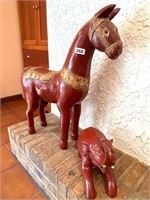 Large Red Donkey, Elephant - Asian or Mexican