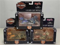 NIB Harley-Davidson 1:18 Die Cast Motorcycles by