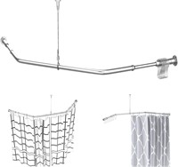 Corner Shower Curtain Rod - 304 Stainless with Cei