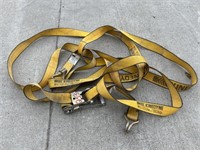 Yellow ratchet strap