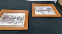 12”x10” 2 framed pictures