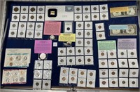 70+ Collectable Coins, Bills, Meteorite, Foreign,