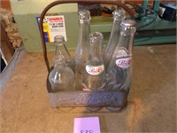 Metal pepsi carrier and bottles