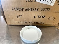 Bid X60 White 3 Snuff Ashtrays