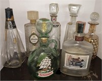 Lot w/ Vtg Decanters incl Jim Beam, Calvert,