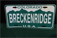 Colorado Brekenridge License Plate