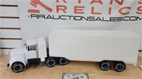 vintage Duncan plastic toy semi truck and trailer