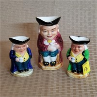 Lot of 3 English Toby Creamers