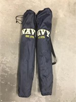 Two Navy Camping/Folding Chairs