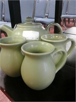 Green tea pot and cup set
