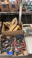 8” wood clamps, clamps, pipe cutter, flare tool,