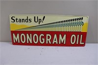 Metal Monogram Oil sign