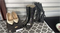 1 Pr Shoes & 2 Pr Boots Sz 8 U233