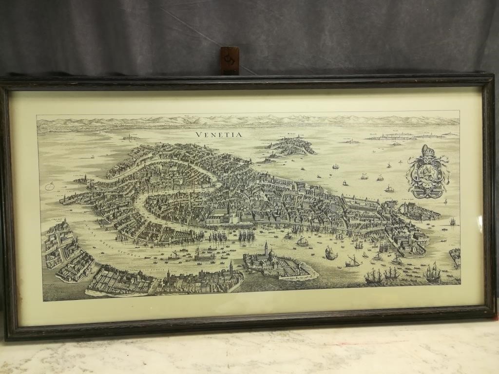 Etching of Venitia, Canals Framed