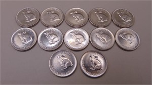 (12) 1967 Canadian Confederation Nickels,