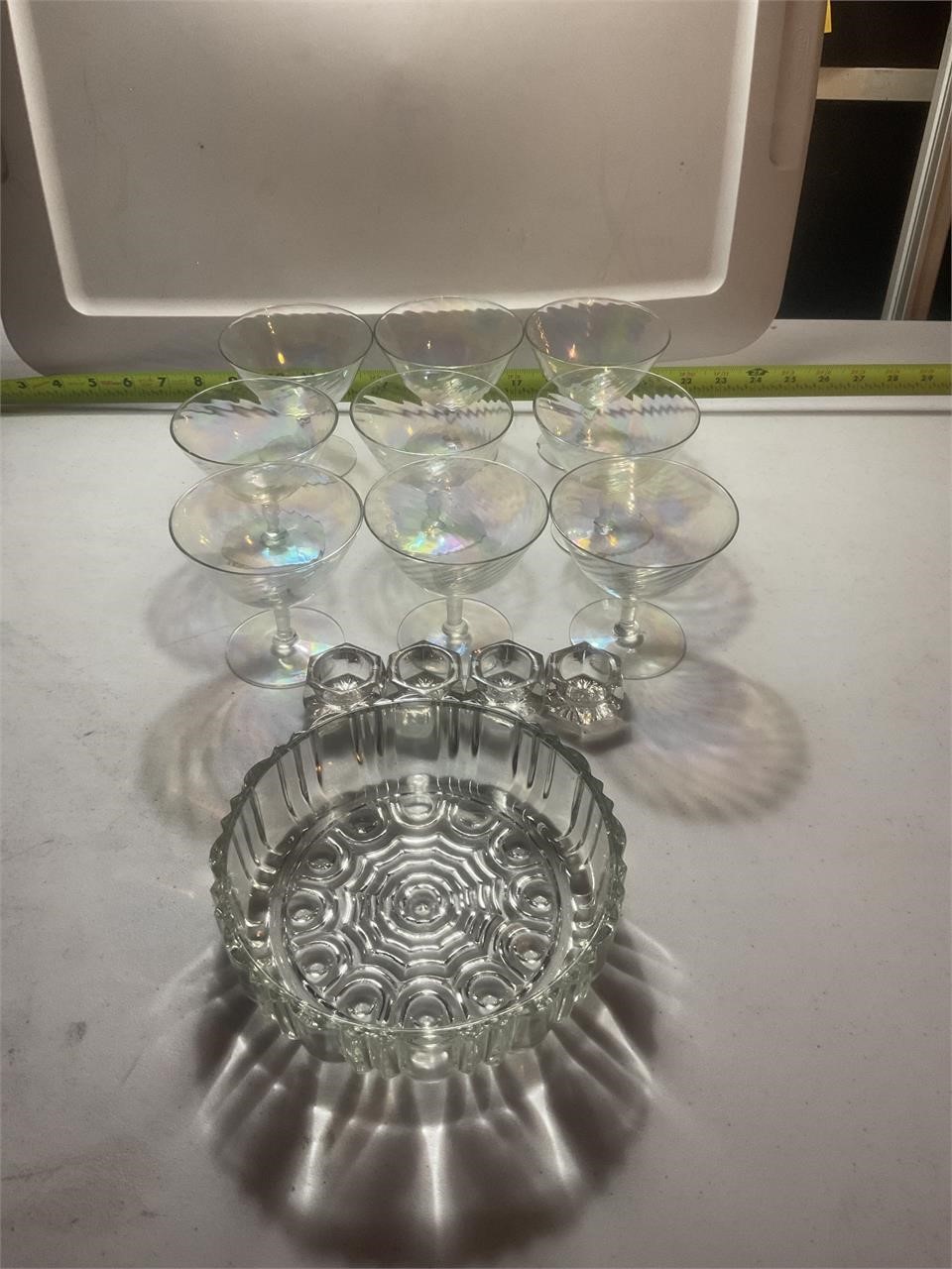 Vintage Champagne Glasses, Salt Dishes, Candy Dish