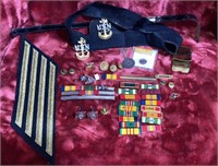 US Navy Medals, pins,patch and accesories lot