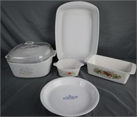 Assortment of Corningware(French White) Casseroles