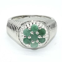 Silver Emerald(1.8ct) Ring