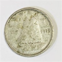 Silver 1939 Canada 10 Cent Coin