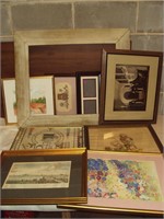 Lot of 9 Pictures in Frames