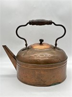 Antique Copper Kettle with Wood Handle