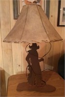 Team Roper Cowboy Metalcrafted Table Lamp