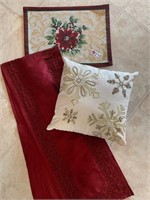 BEADED TABLE RUNNER, PLACE MAT, PILLOW