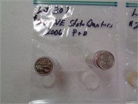 NE 2006 State Quarters P & D 2 $10 Rolls