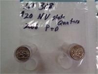 NV 2006 State Quarters P & D 2 $10 Rolls