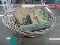 Basket with 3 NEW Wallets