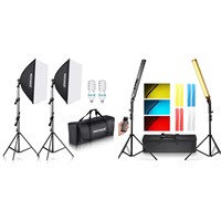 NEEWER 700W Equivalent Softbox Lighting Kit with