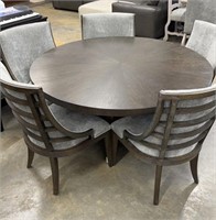 Contemporary Style 6-Pc Round Dining Table Set.